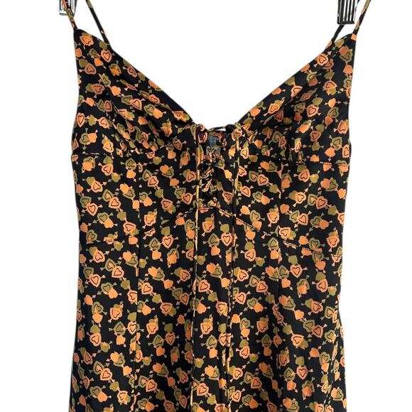 Urban Outfitters Mariah Lace-Up Midi Slip Dress Size X-Small - Picture 4 of 8